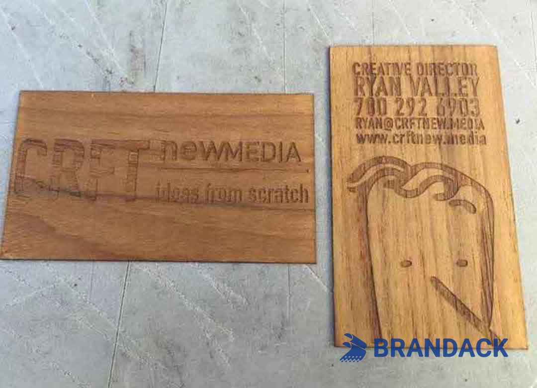 Custom Wooden Business Name Cards - Wood Visiting Card Design