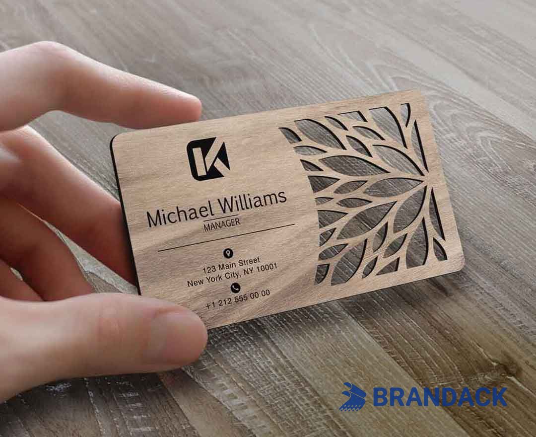 Custom Wooden Business Name Cards - Wood Visiting Card Design