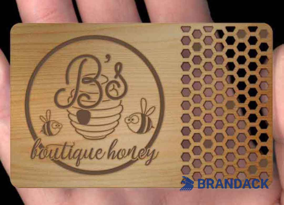 Custom Wooden Business Name Cards - Wood Visiting Card Design