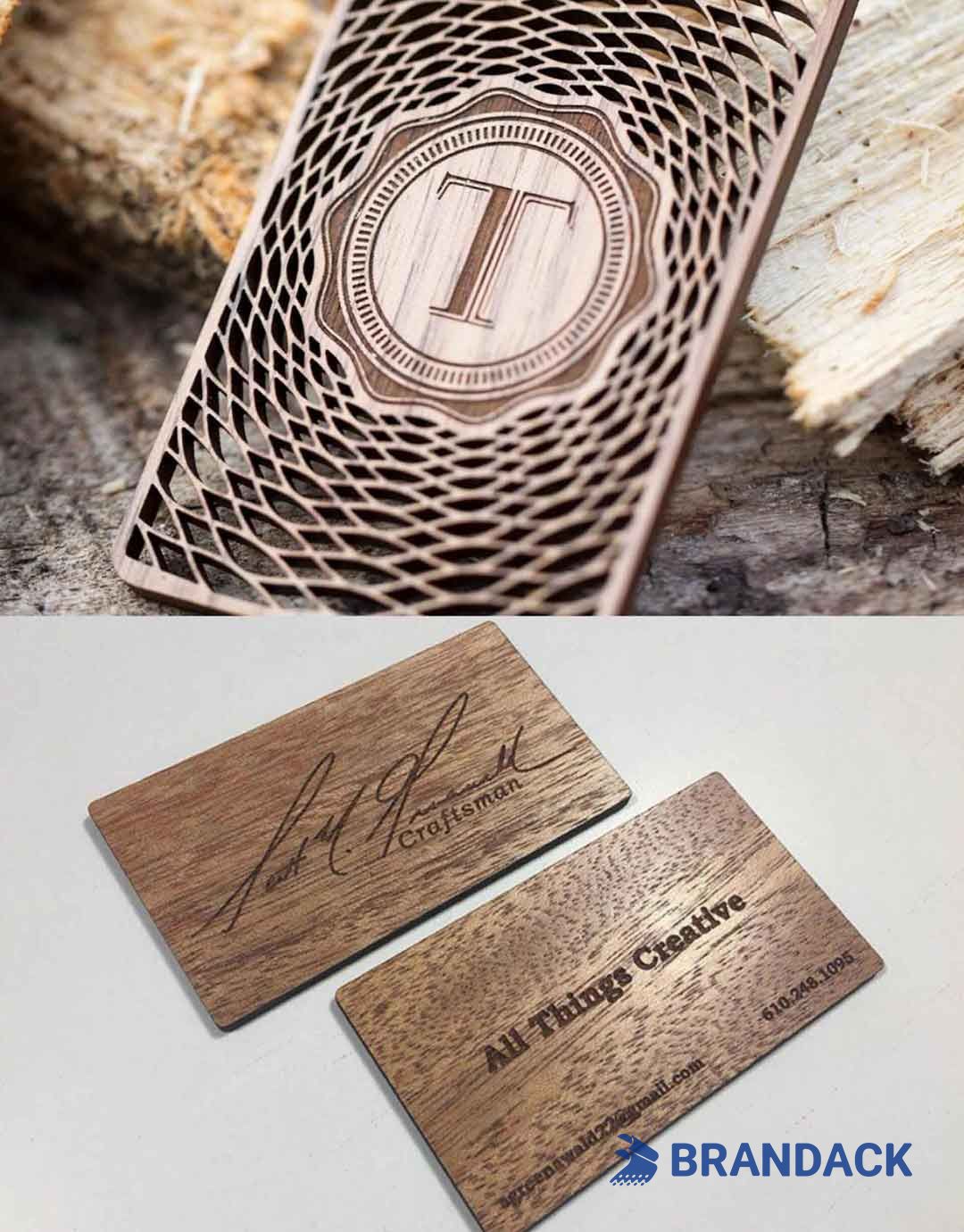 Luxury Woodworking Business Cards - Wood Veneer RFID Loyalty Cards