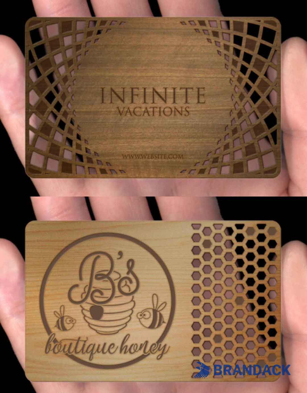 Luxury Woodworking Business Cards - Wood Veneer RFID Loyalty Cards