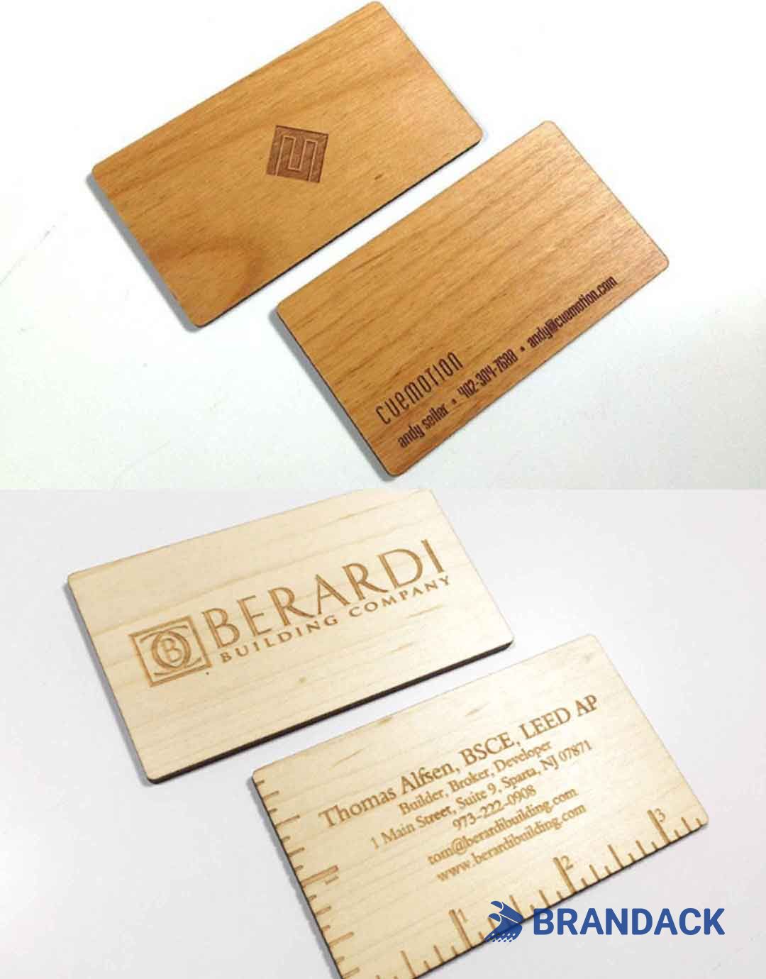 Luxury Woodworking Business Cards - Wood Veneer RFID Loyalty Cards