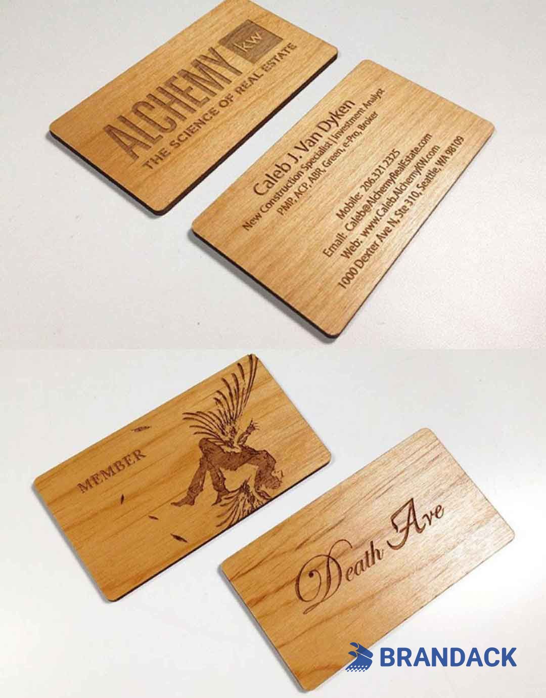 Luxury Woodworking Business Cards - Wood Veneer RFID Loyalty Cards