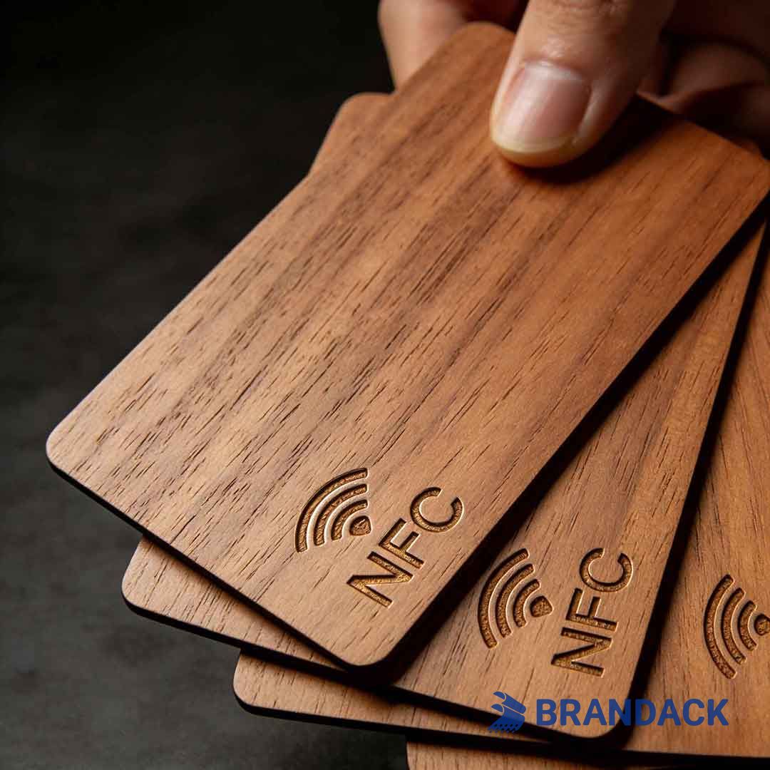 Custom Woodworking Business Cards - Wood Veneer RFID Loyalty Cards