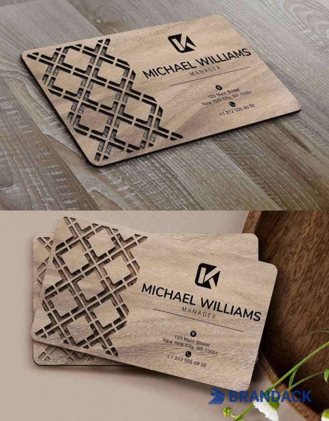 Luxury Wood Veneer Working Business Cards Tailored to Brand