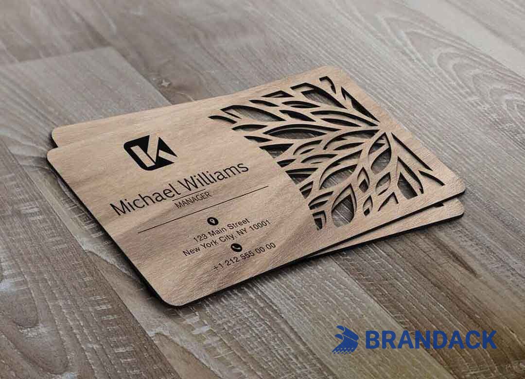 Luxury Wood Veneer Working Business Cards Tailored to Brand