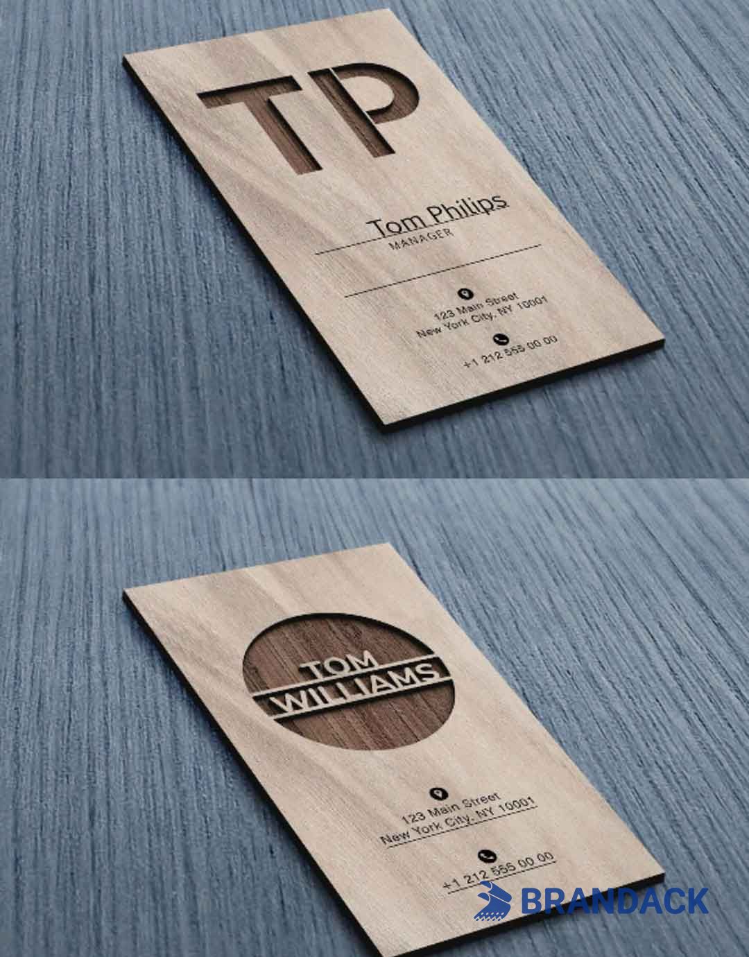 Luxury Wood Veneer Working Business Cards Tailored to Brand
