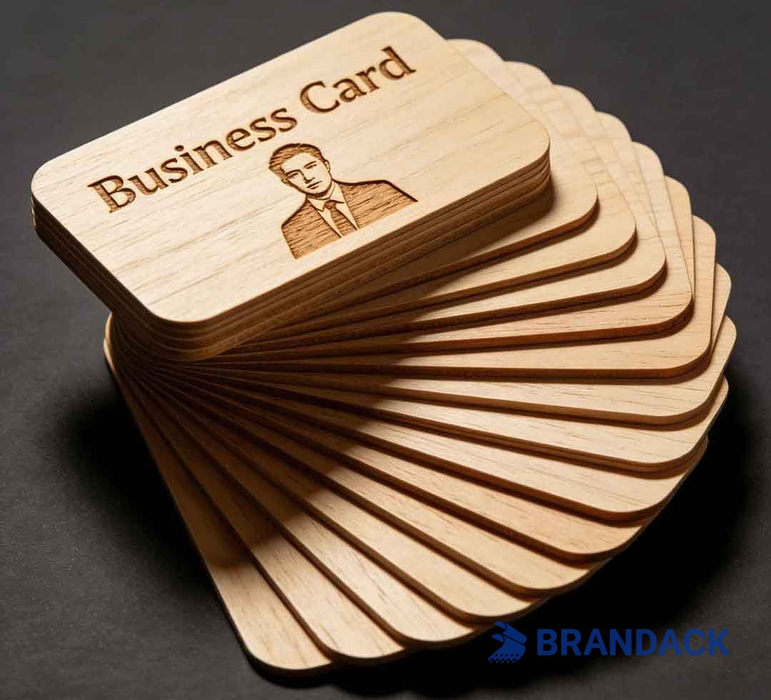 Luxury Wood Veneer Working Business Cards Tailored to Brand