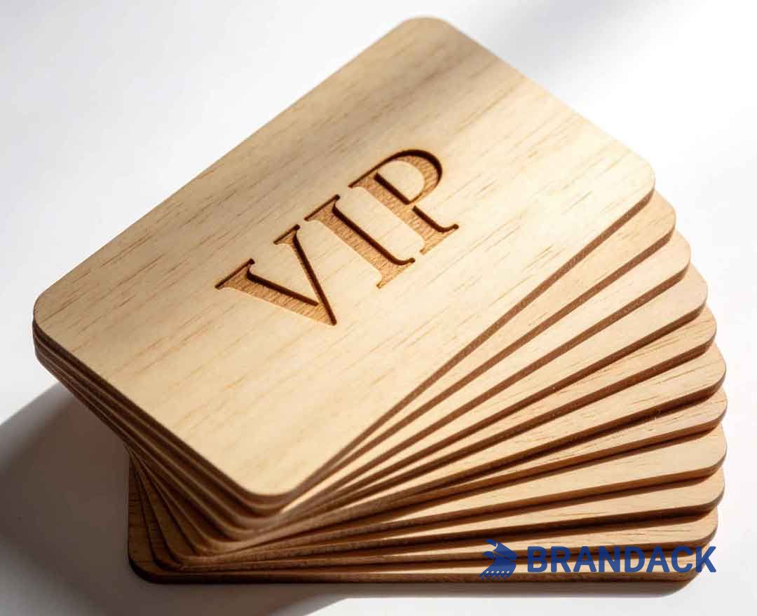 Custom Printed NFC Business Cards with NFC Chips and Made of Wood
