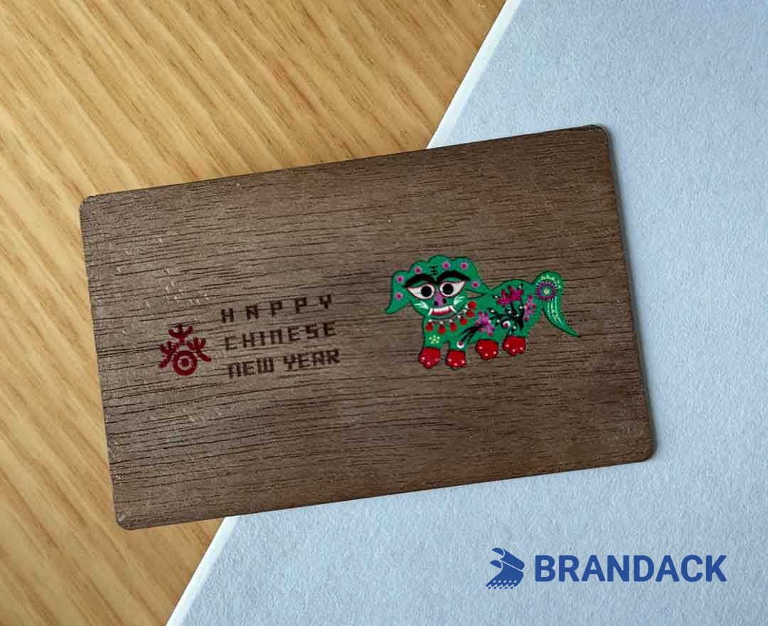 Custom Printed NFC Business Cards with NFC Chips and Made of Wood