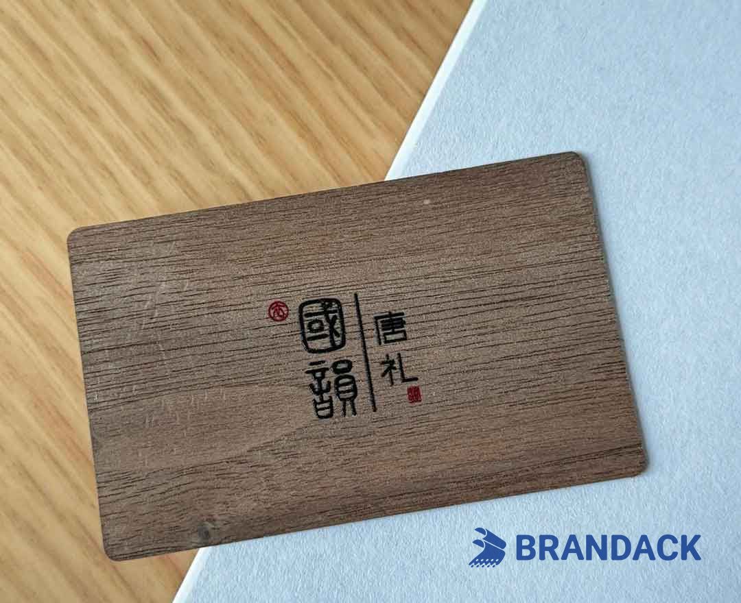 Custom Printed NFC Business Cards with NFC Chips and Made of Wood