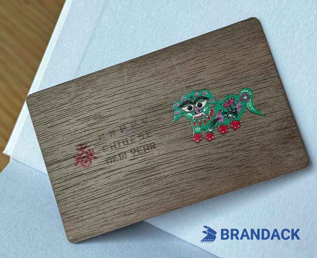 Custom Printed NFC Business Cards with NFC Chips and Made of Wood