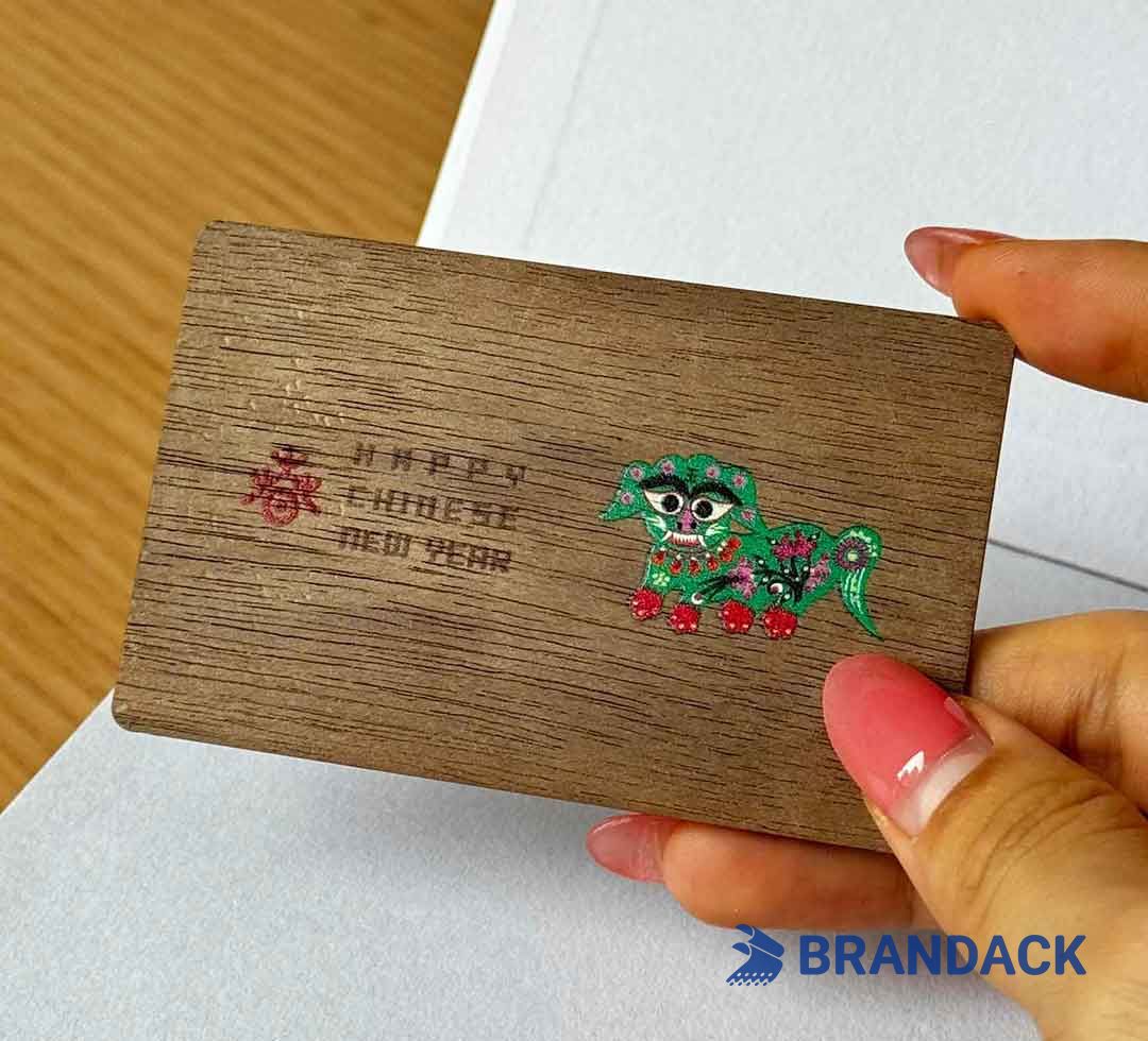Custom Printed NFC Business Cards with NFC Chips and Made of Wood