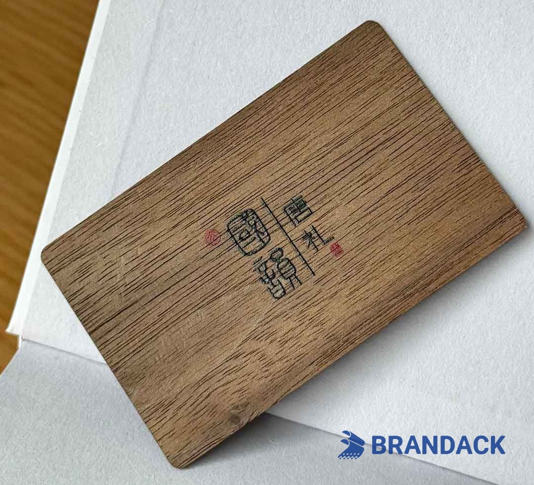 Custom Printed NFC Business Cards with NFC Chips and Made of Wood