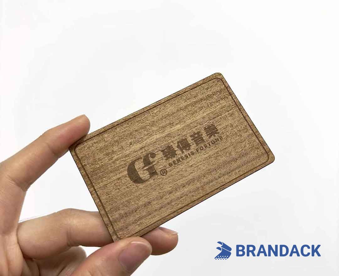 Custom Printed NFC Business Cards with NFC Chips and Made of Wood