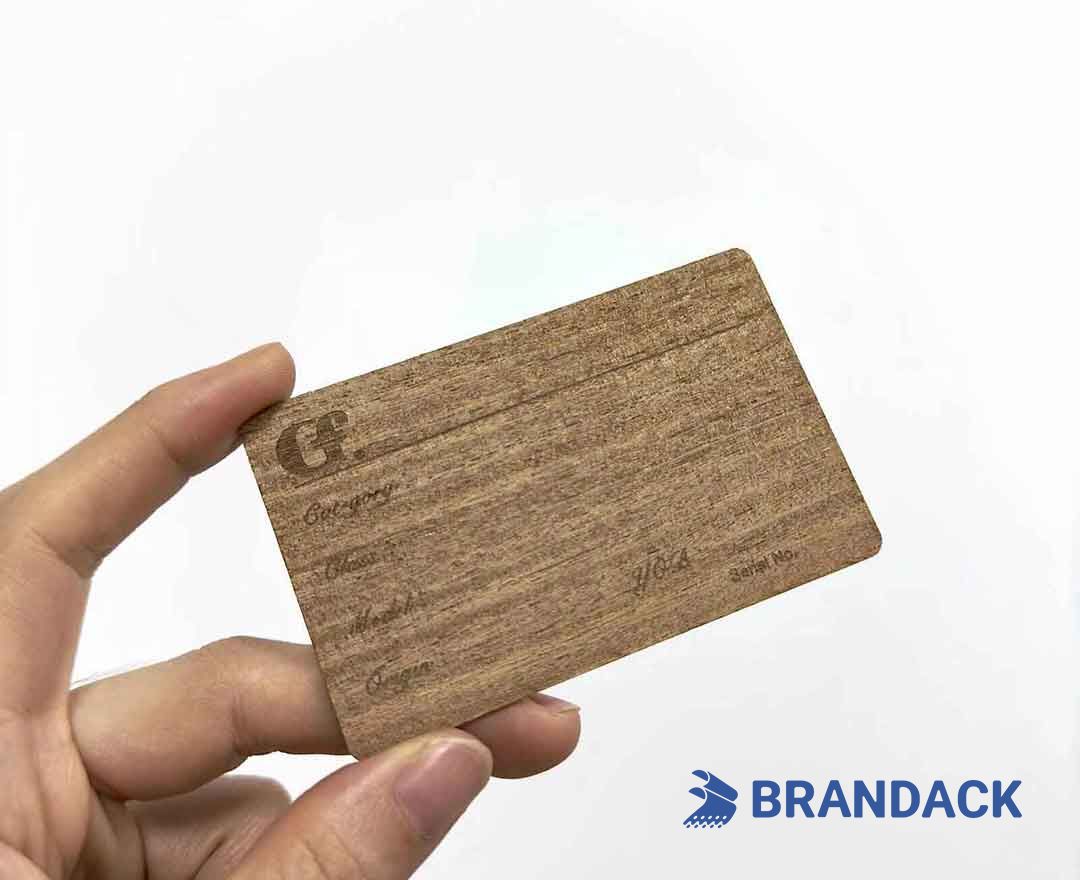 Custom Printed NFC Business Cards with NFC Chips and Made of Wood