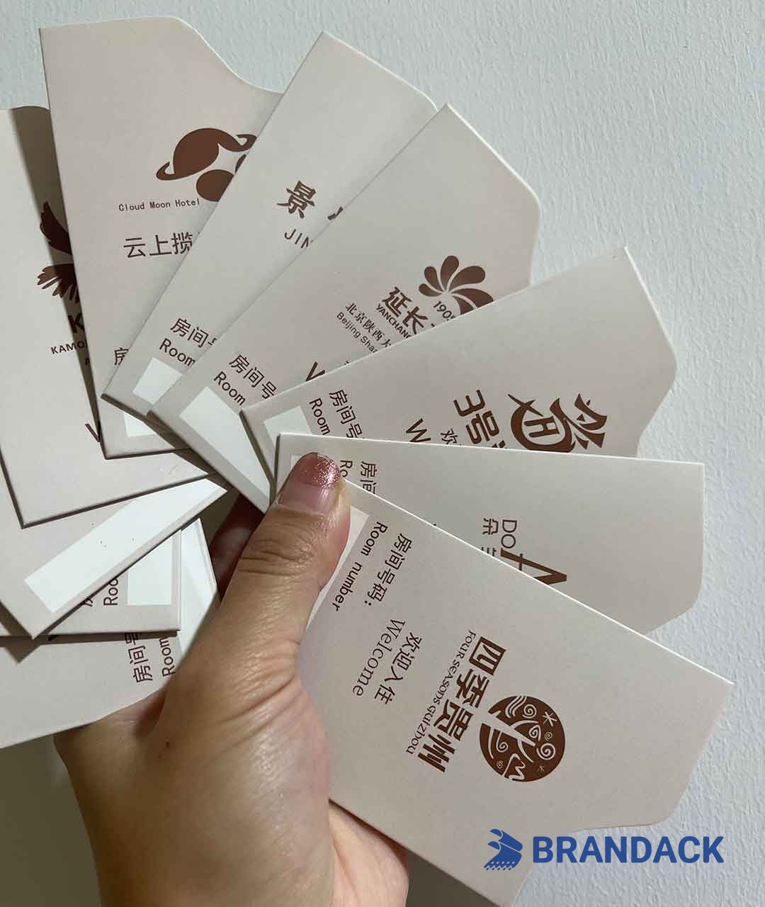 Custom Hotel Key Card Holder Printing with Design Service