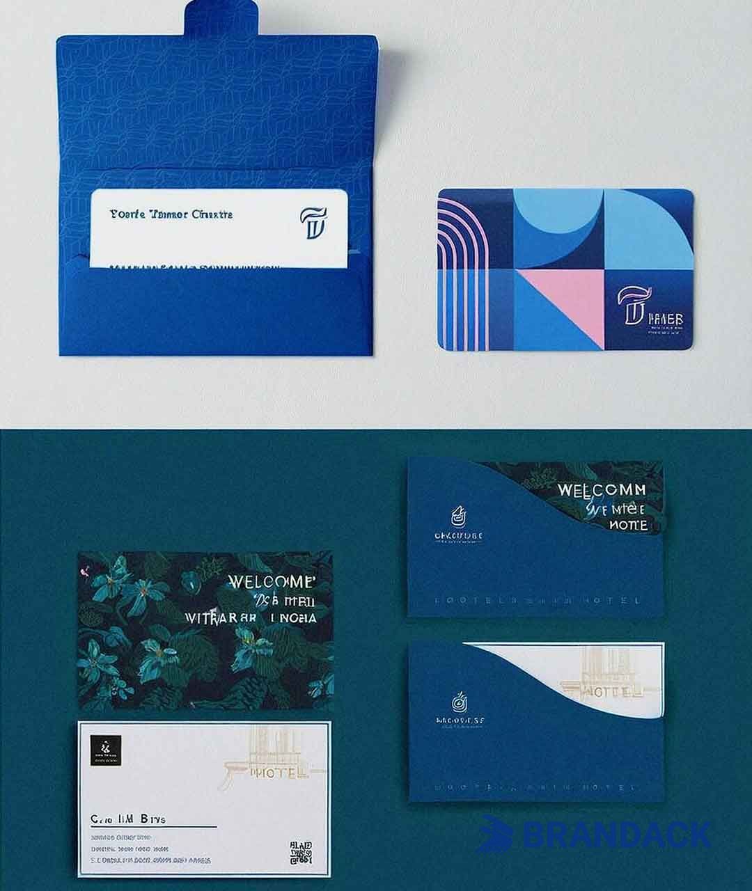 Custom Hotel Room Key Card Envelopes with Printing and Design Service