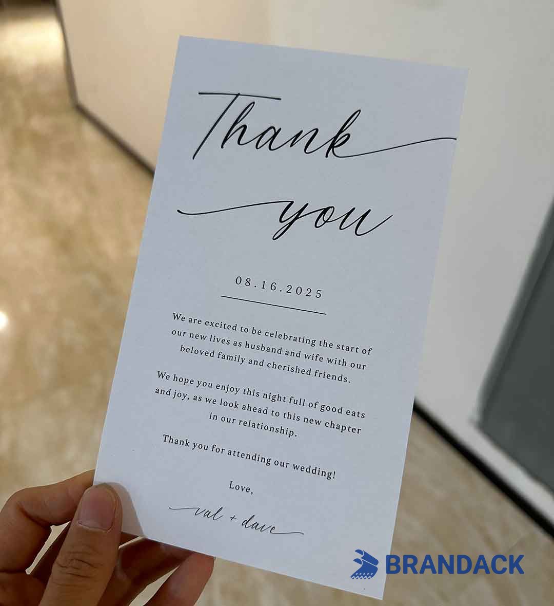 Custom Company Business Thank You Cards Tailored to Brand