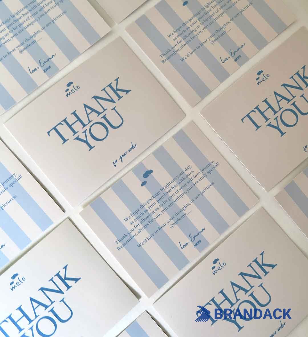 Custom Corporate Business Thank You Cards with Design Service