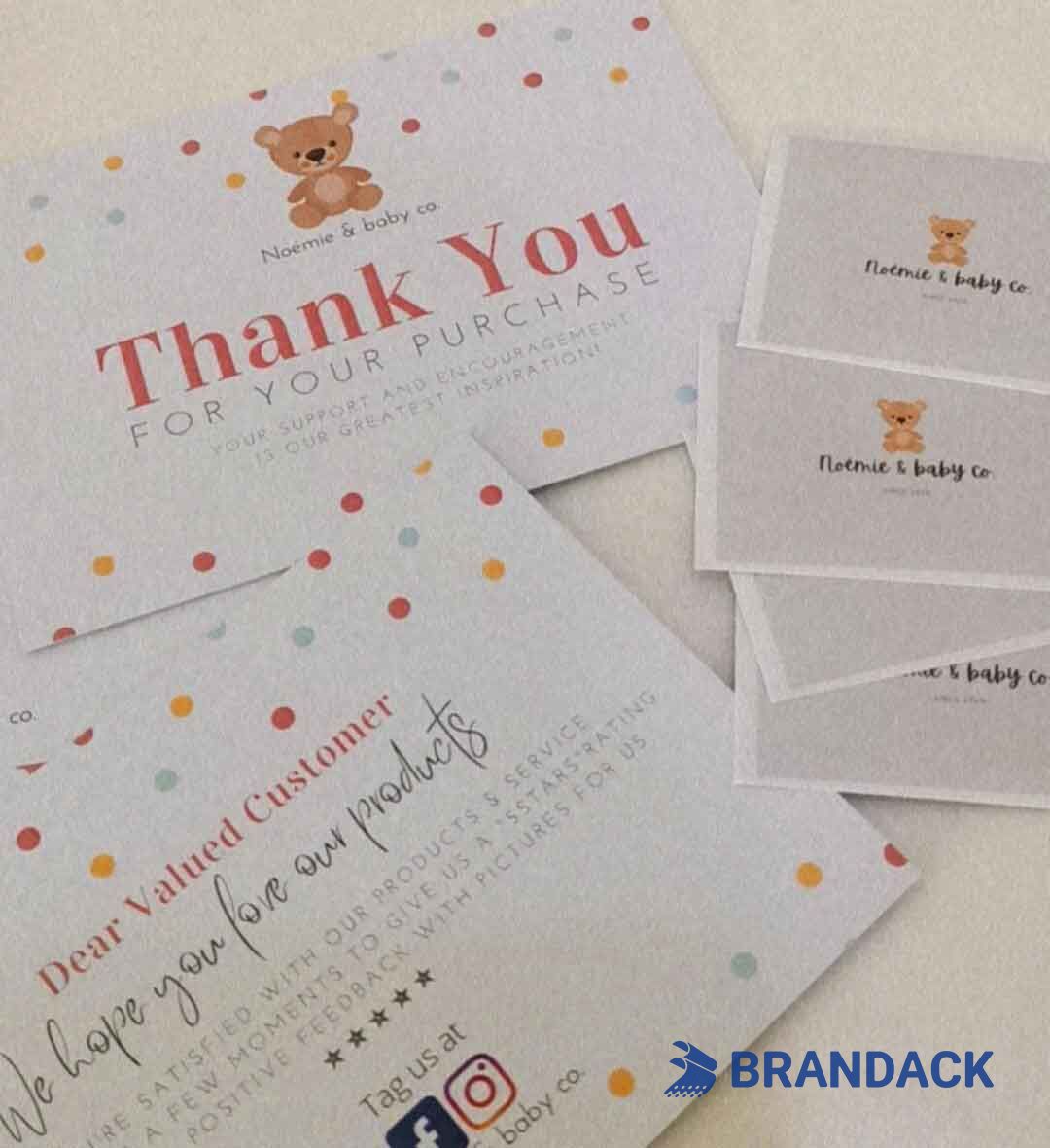 Custom Corporate Business Thank You Cards with Design Service