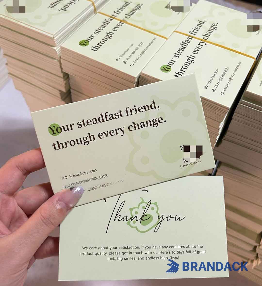 Custom Corporate Business Thank You Cards with Design Service