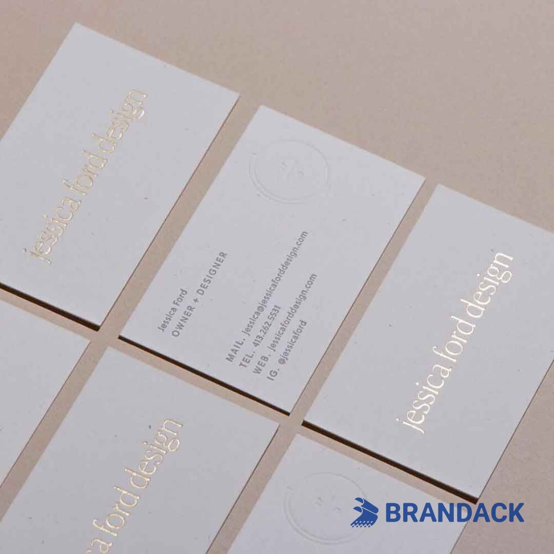 Gold Embossed Business Cards Printing with Design Service