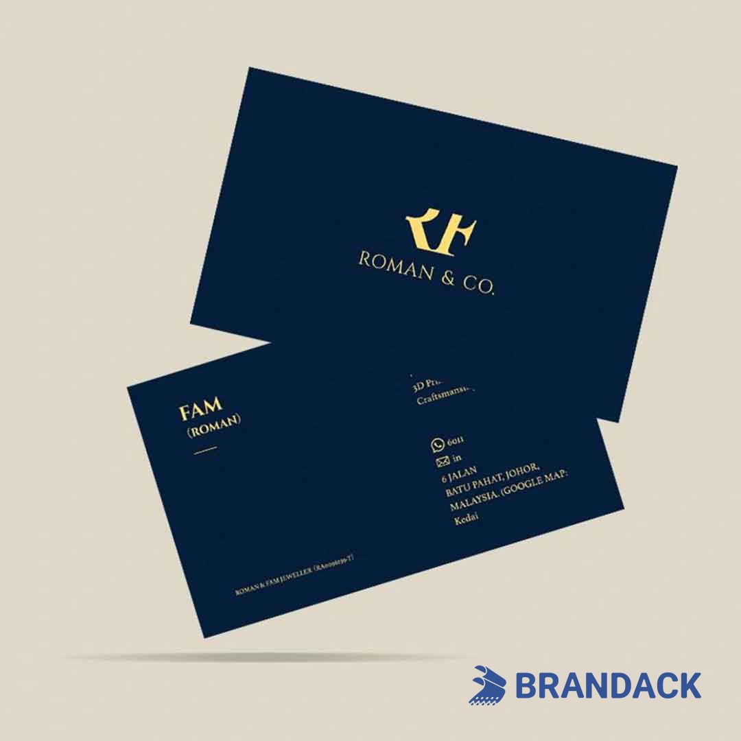 Gold Embossed Business Cards Printing with Design Service