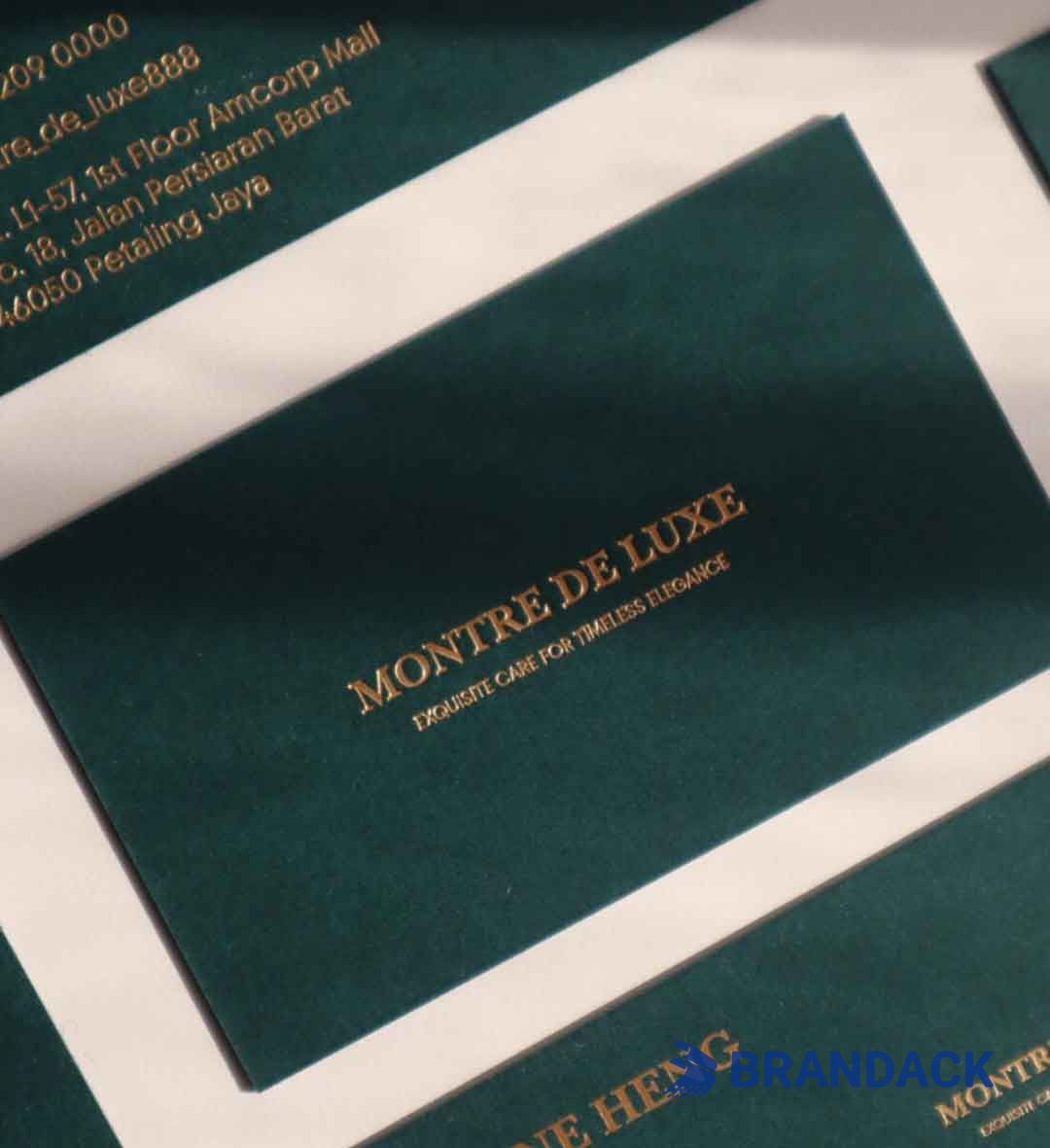Gold Embossed Business Cards Printing with Design Service