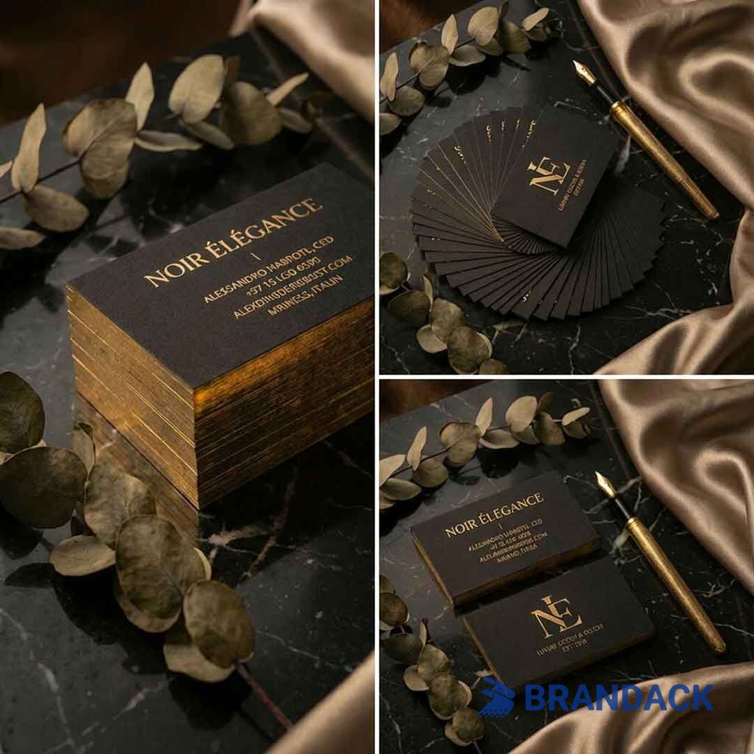 Gold Embossed Business Cards Printing with Design Service