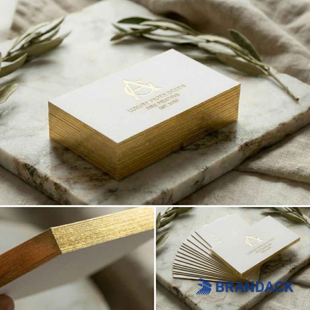 Gold Embossed Business Cards Printing with Design Service