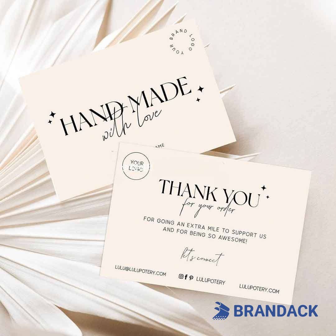 Custom Thank You Cards with Logo for Small Business