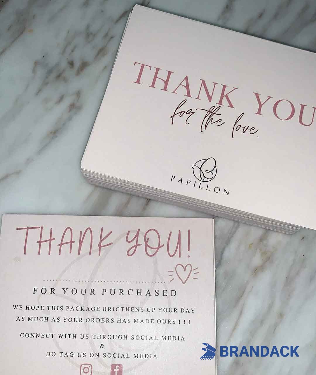 Custom Thank You Cards with Logo for Small Business