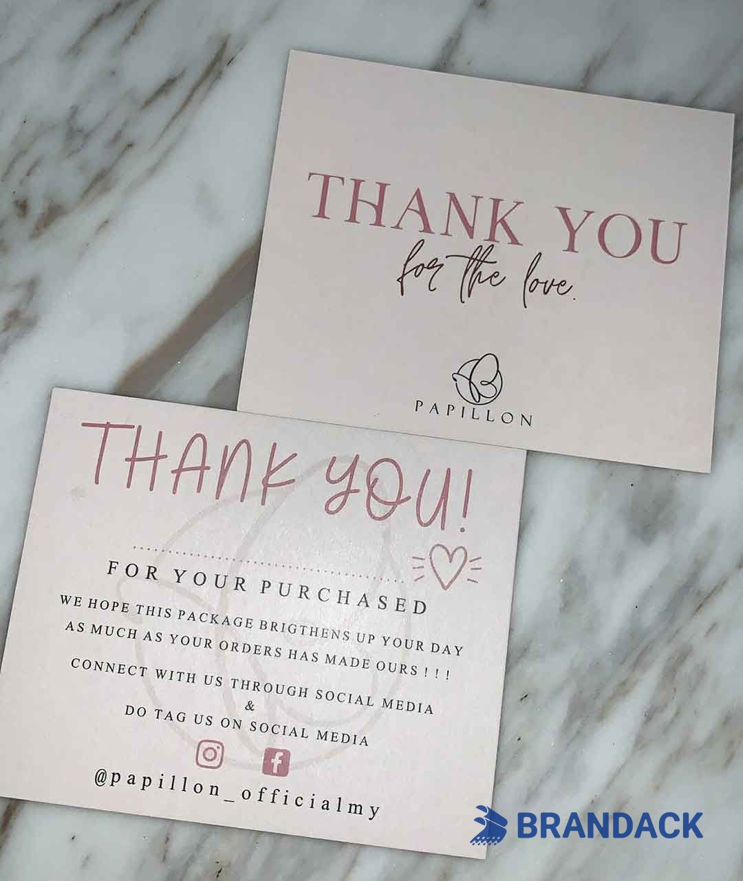 Custom Thank You Cards with Logo for Small Business