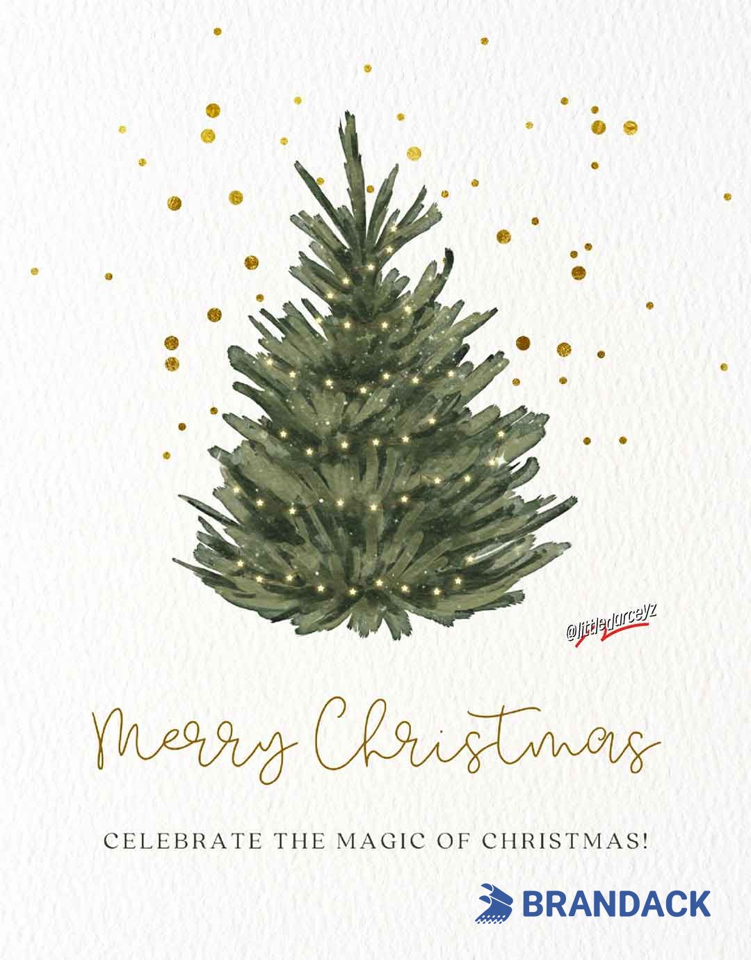 Custom Elegant Business Christmas Cards Tailored to Brand
