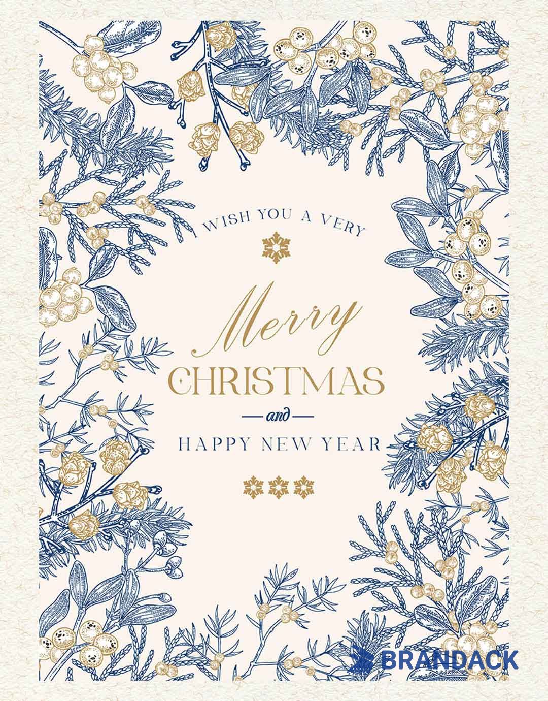 Custom Elegant Business Christmas Cards Tailored to Brand