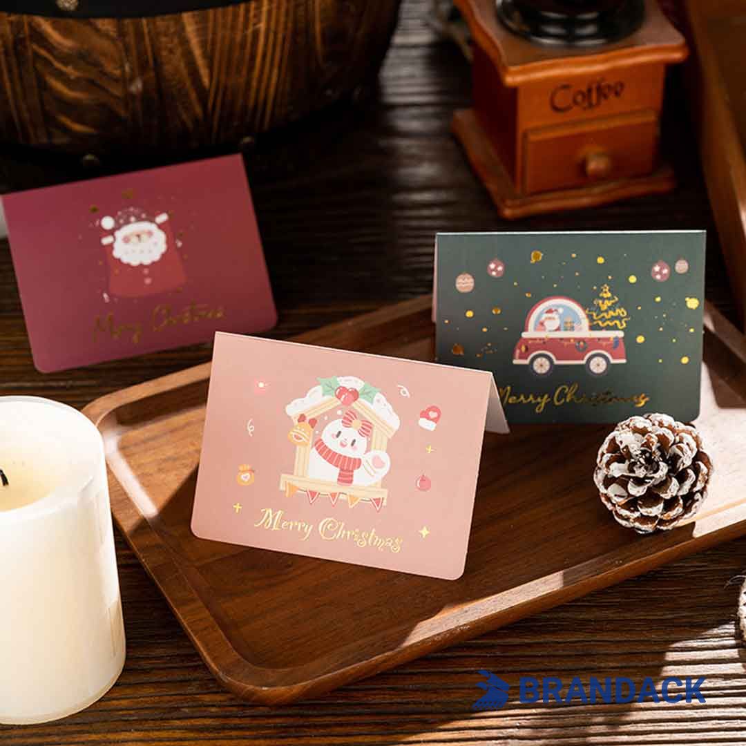 Custom Elegant Business Christmas Cards Tailored to Brand