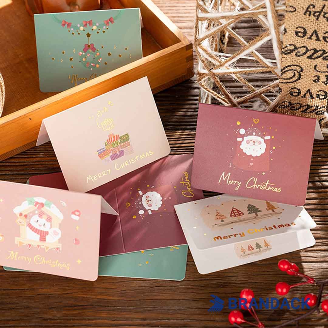 Custom Elegant Business Christmas Cards Tailored to Brand