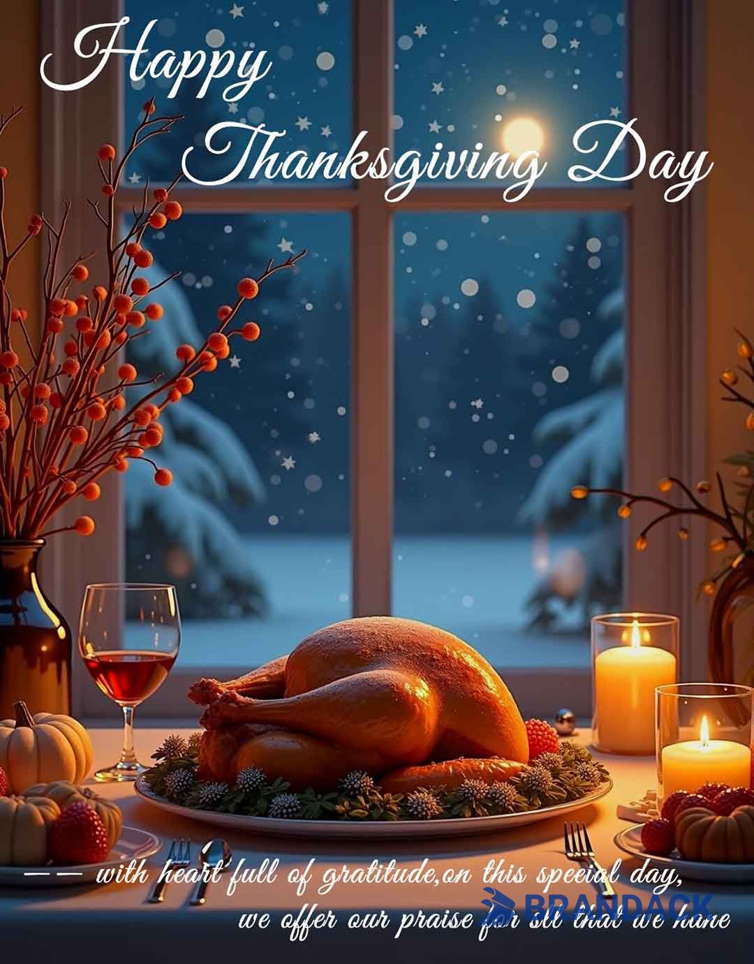 Custom Happy Thanksgiving Greeting Cards for Business