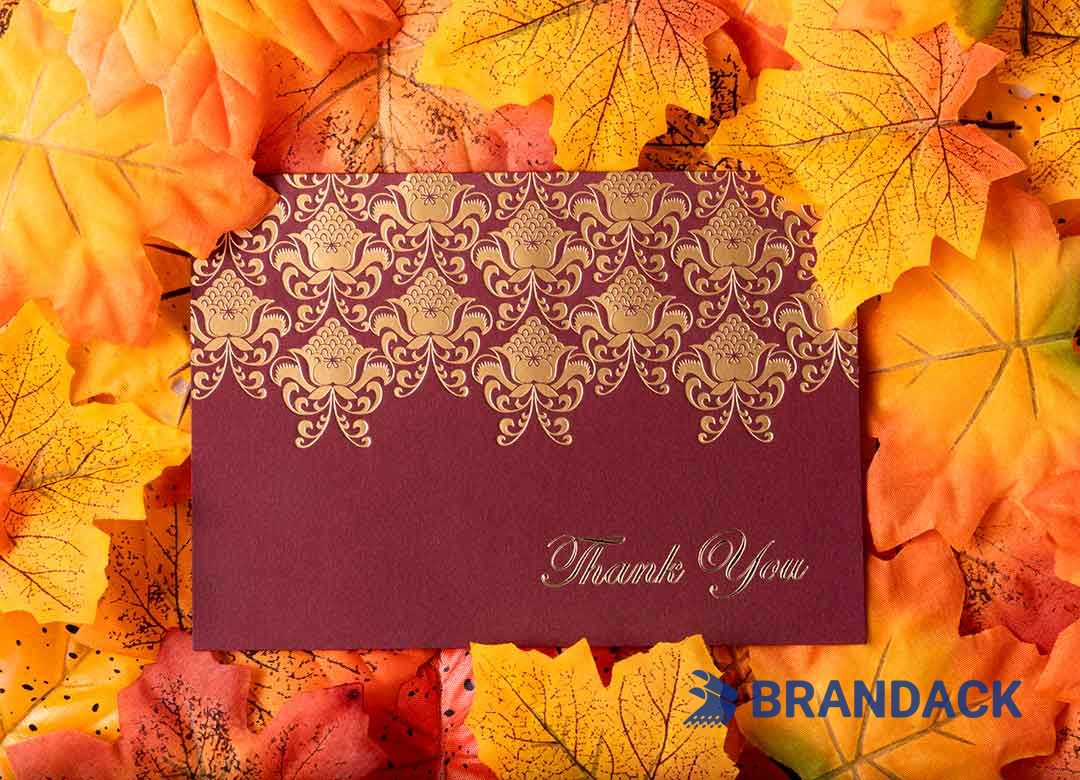 Custom Corporate Thanksgiving Cards with Design Service