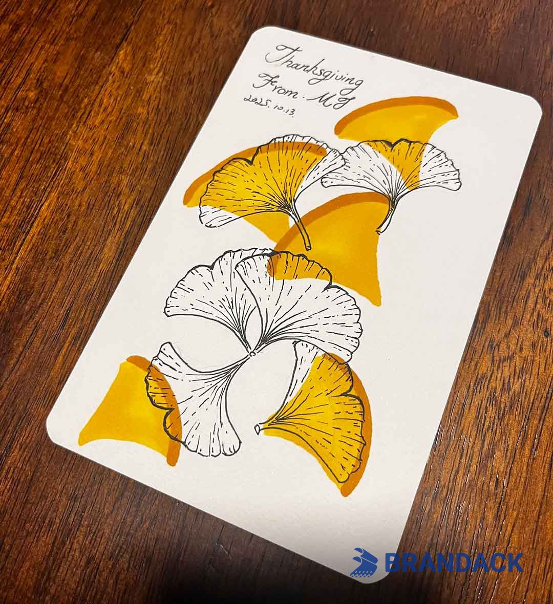 Custom Corporate Thanksgiving Cards with Design Service