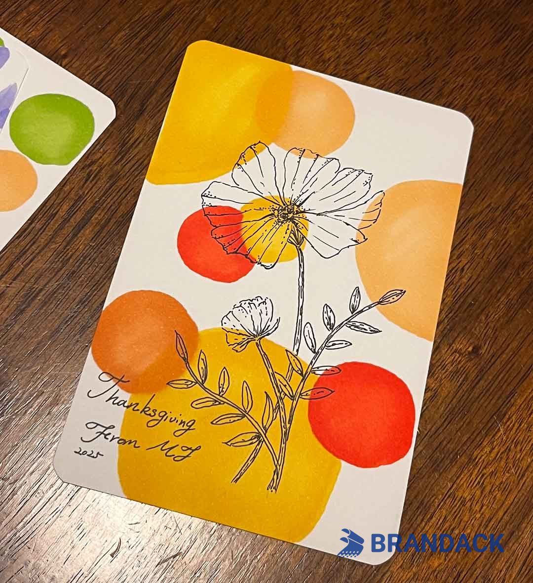 Custom Corporate Thanksgiving Cards with Design Service