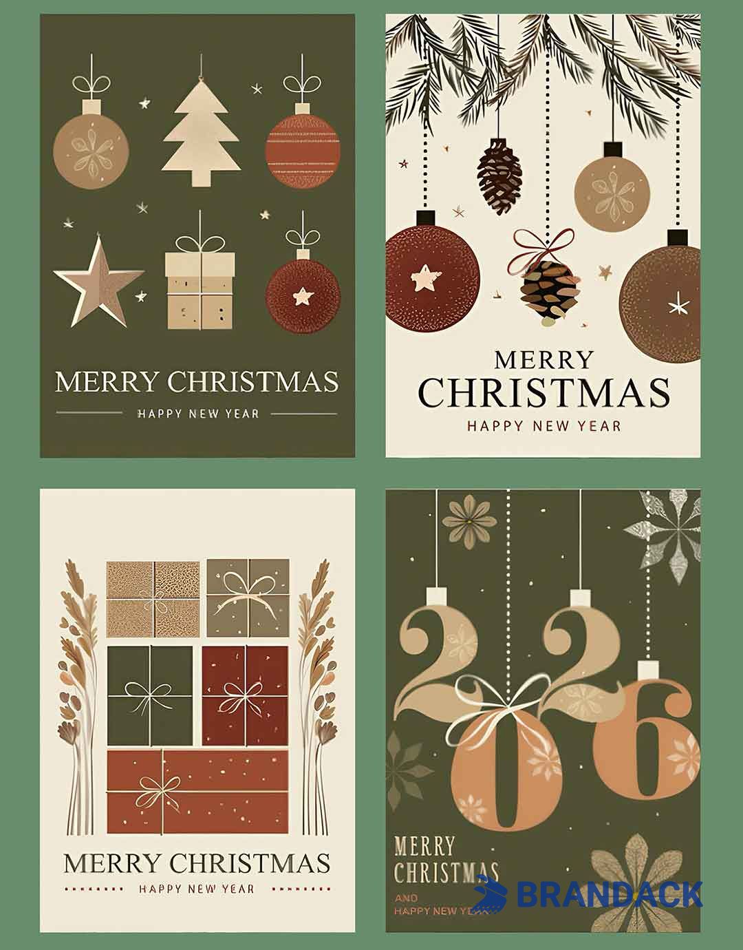 Happy New Year Greeting Cards for Business Tailored to Brand