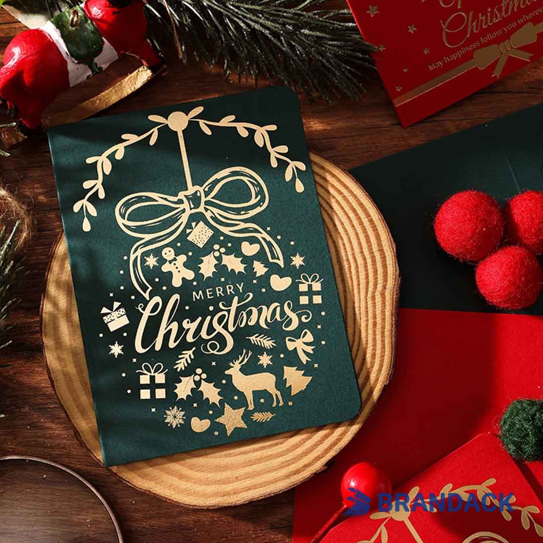 Custom Merry Christmas Cards for Business Tailored to Brand
