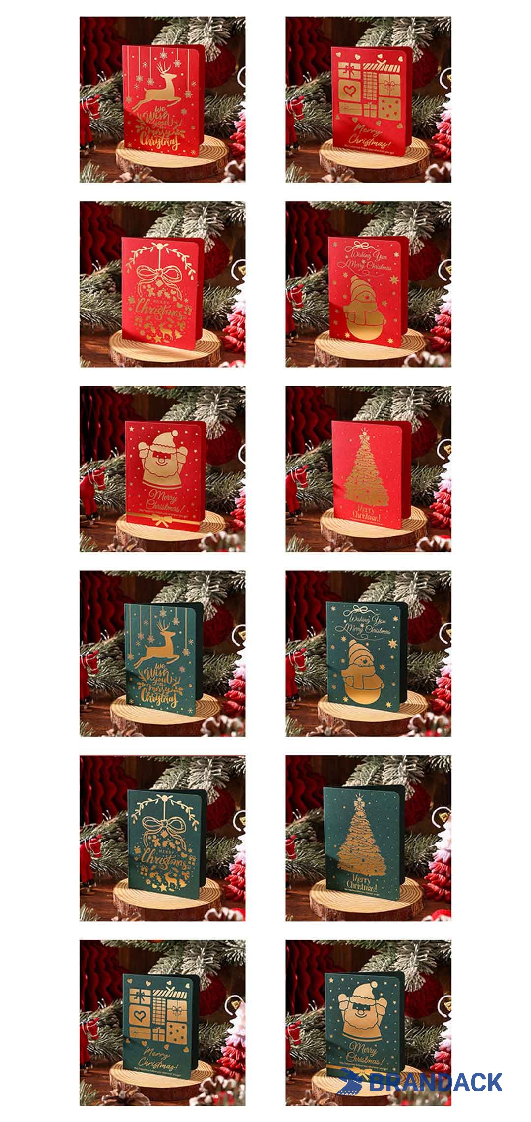 Custom Merry Christmas Cards for Business Tailored to Brand