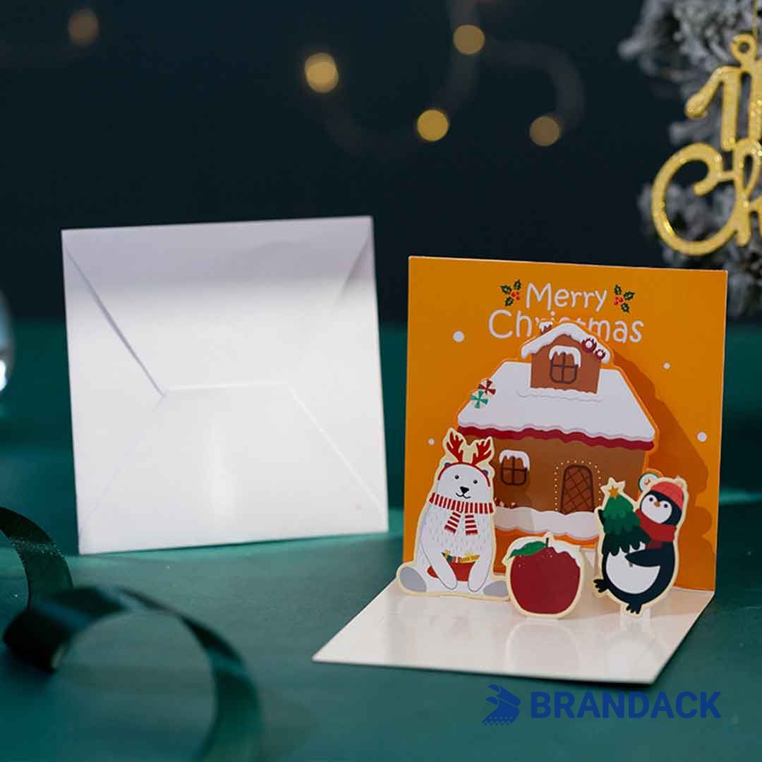 Custom Unique Personalized Pop Up Christmas Cards Printing Custom Unique Personalized Pop Up Christmas Cards Printing