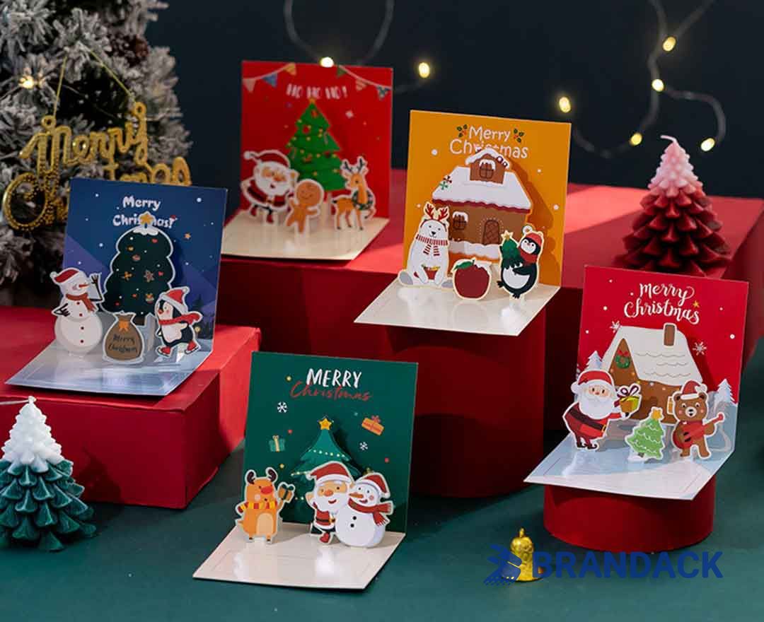 Custom Unique Personalized Pop Up Christmas Cards Printing Custom Unique Personalized Pop Up Christmas Cards Printing