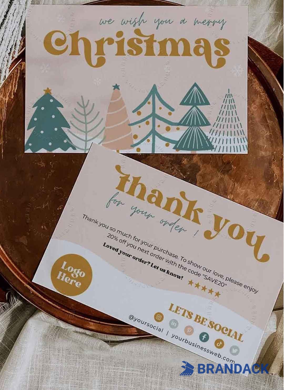 Professional Business Holiday Thank You Christmas Cards