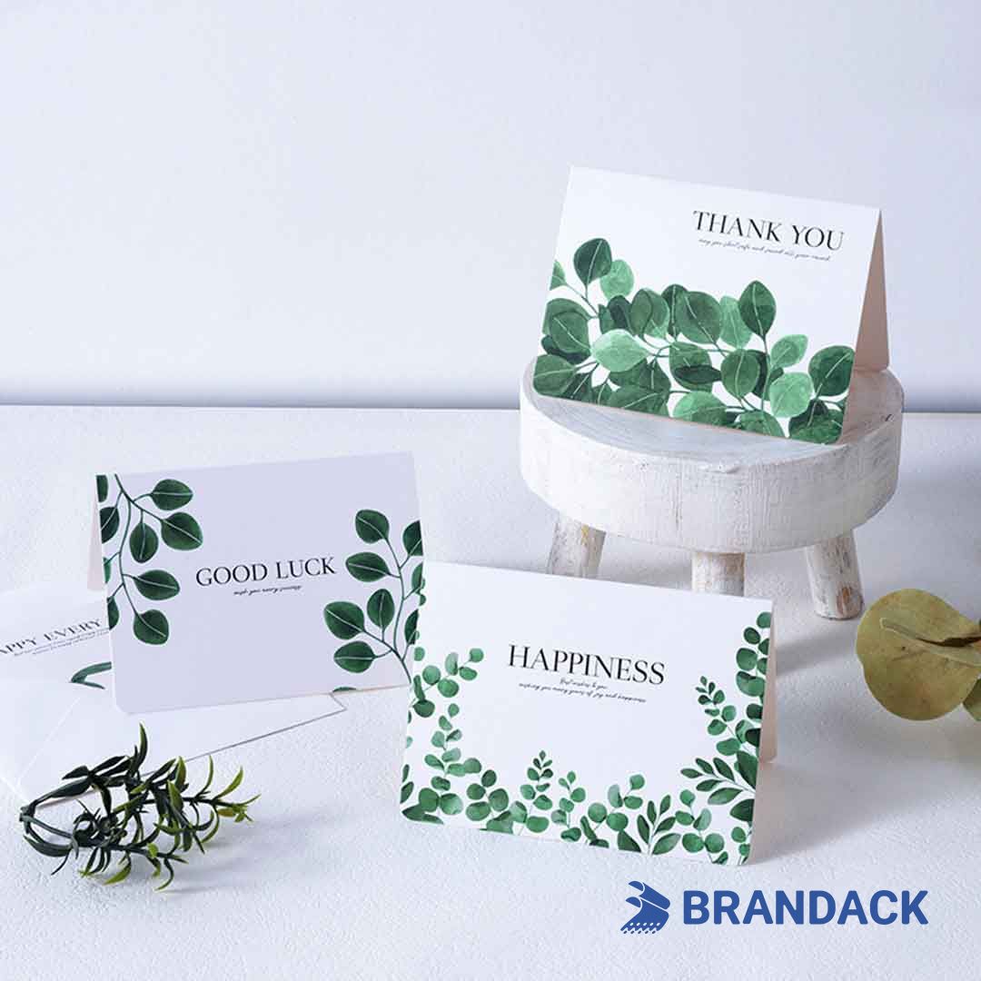 Eco Friendly 4x6 or 5x7 Thank You Greeting Card Printing for Clients