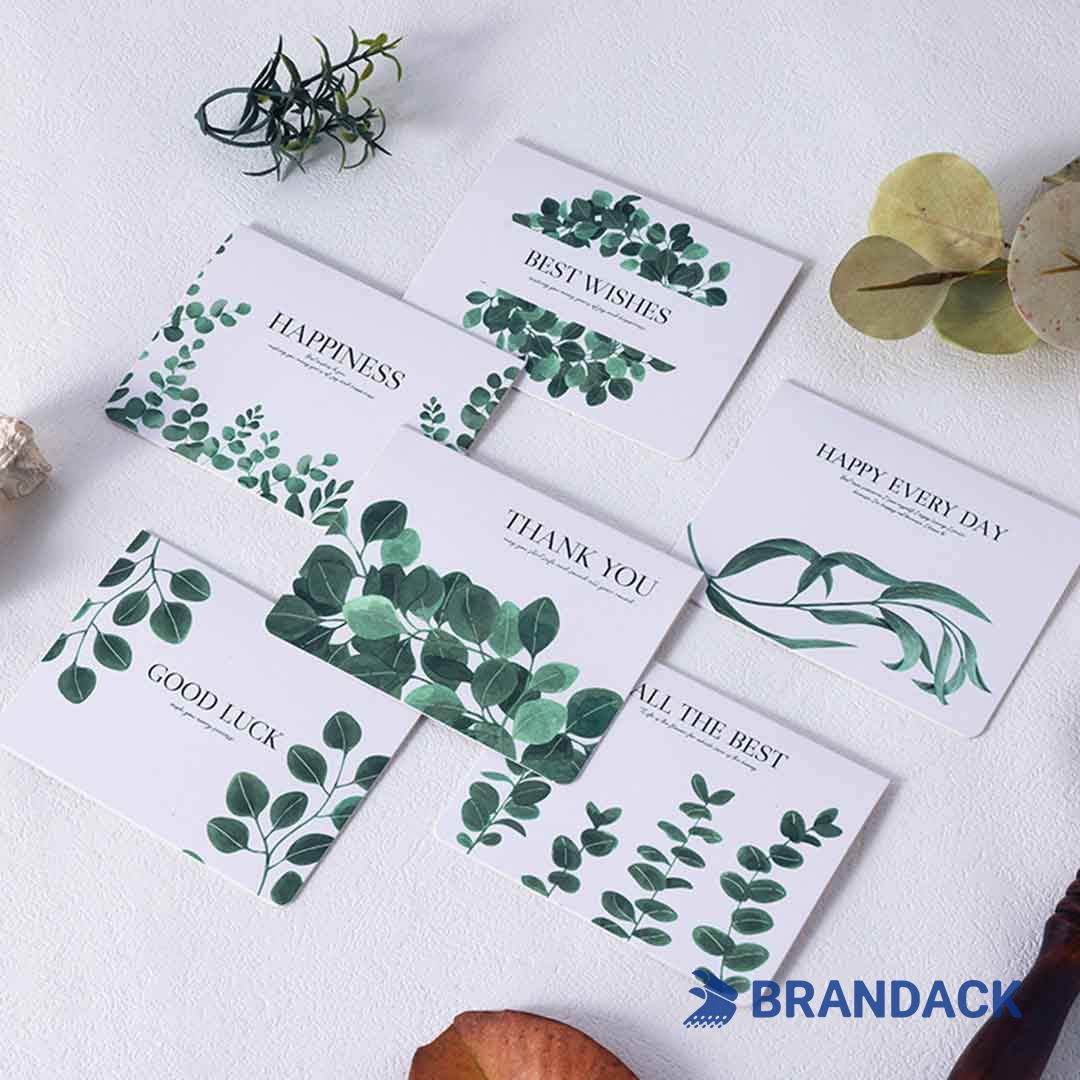 Eco Friendly 4x6 or 5x7 Thank You Greeting Card Printing for Clients